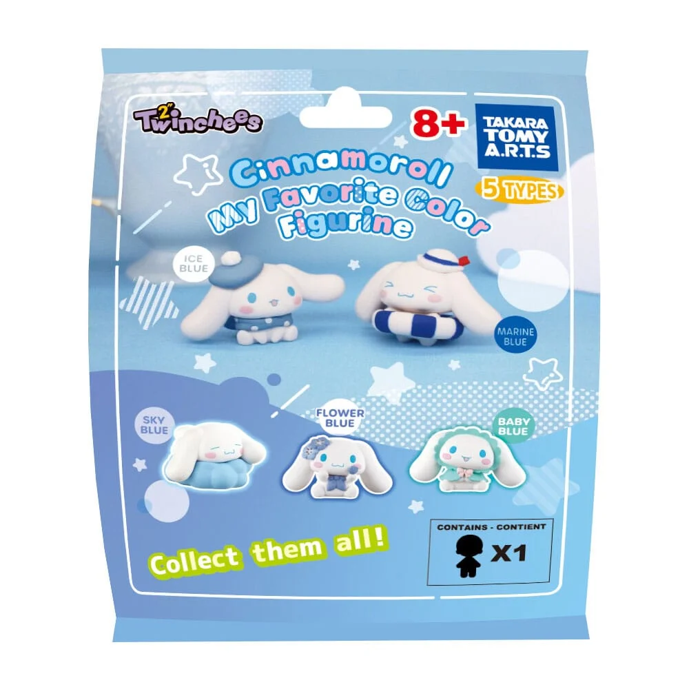 Sanrio Twinchees Mini Figures Cinamoroll My Favourite Colour 5cm Blind Bag - 1 Unidade